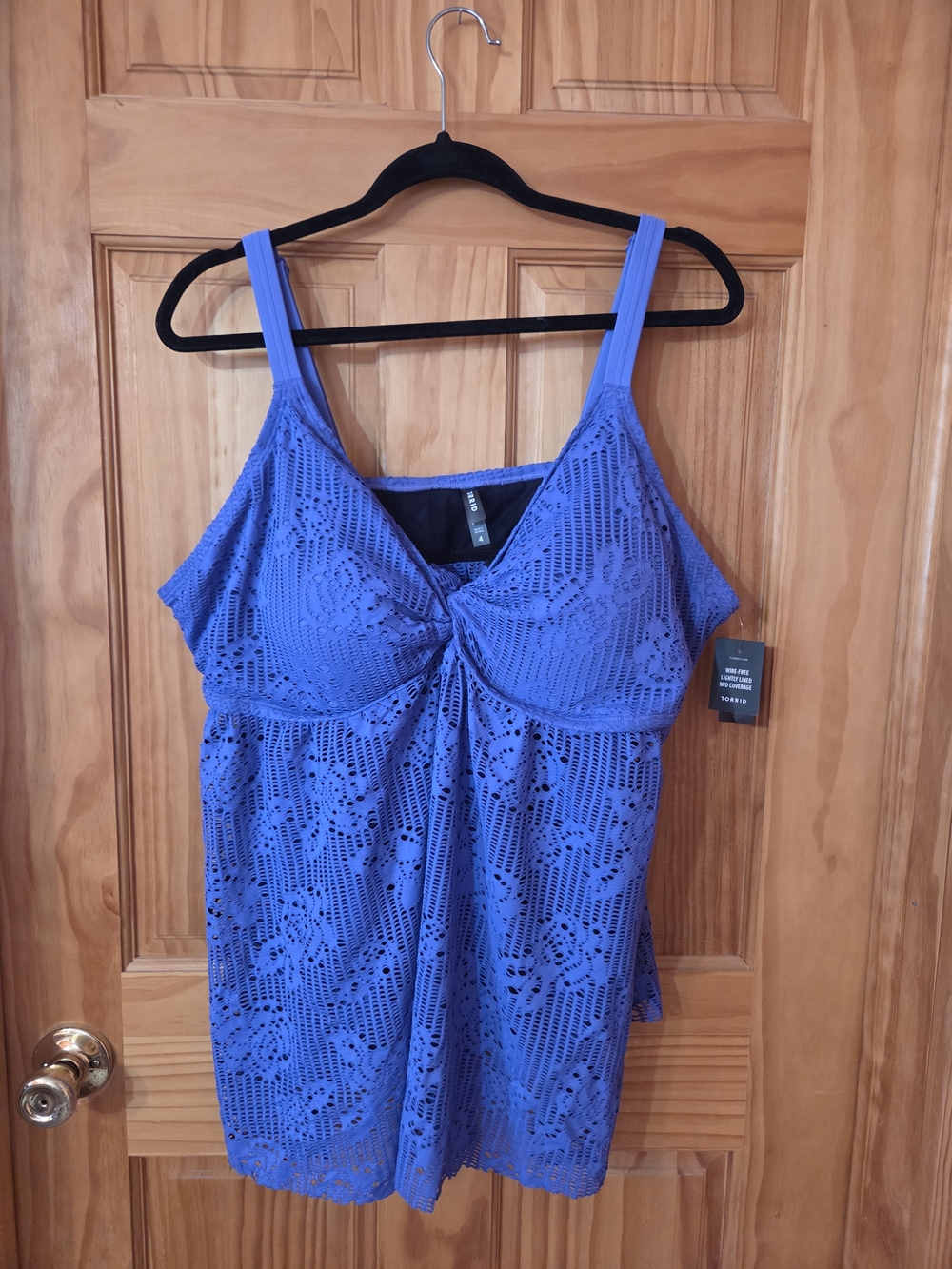 Torrid Tankini Top in Vibrant Periwinkle - Picture 2 of 4